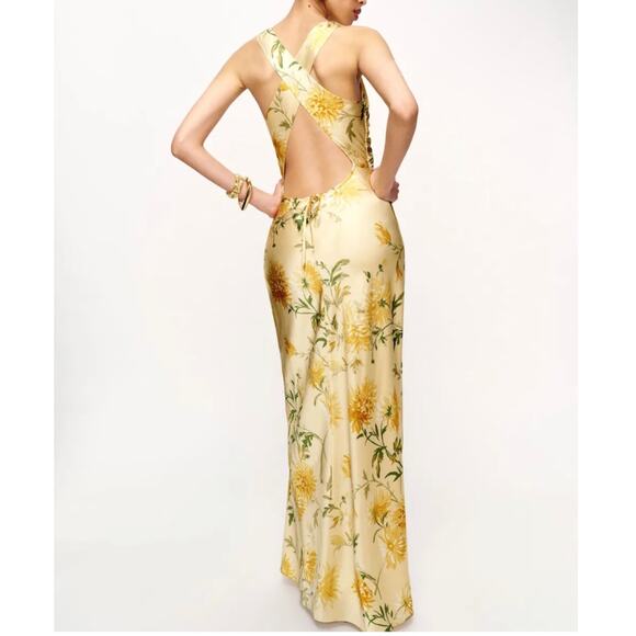 NWT NEW Reformation Anaiis Silk Dress - Picture 2 of 9